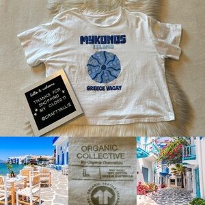 Organic Collective White Mykonos Island Tee | Women’s Large